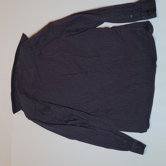 Kenneth Cole Striped Dress Shirt mens Size Large - Picture 2 of 3